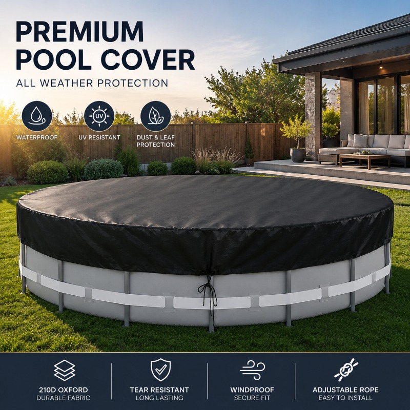 Outdoor Furniture For Pool - Copertura Rotonda per Piscina Oxford Impermeabile