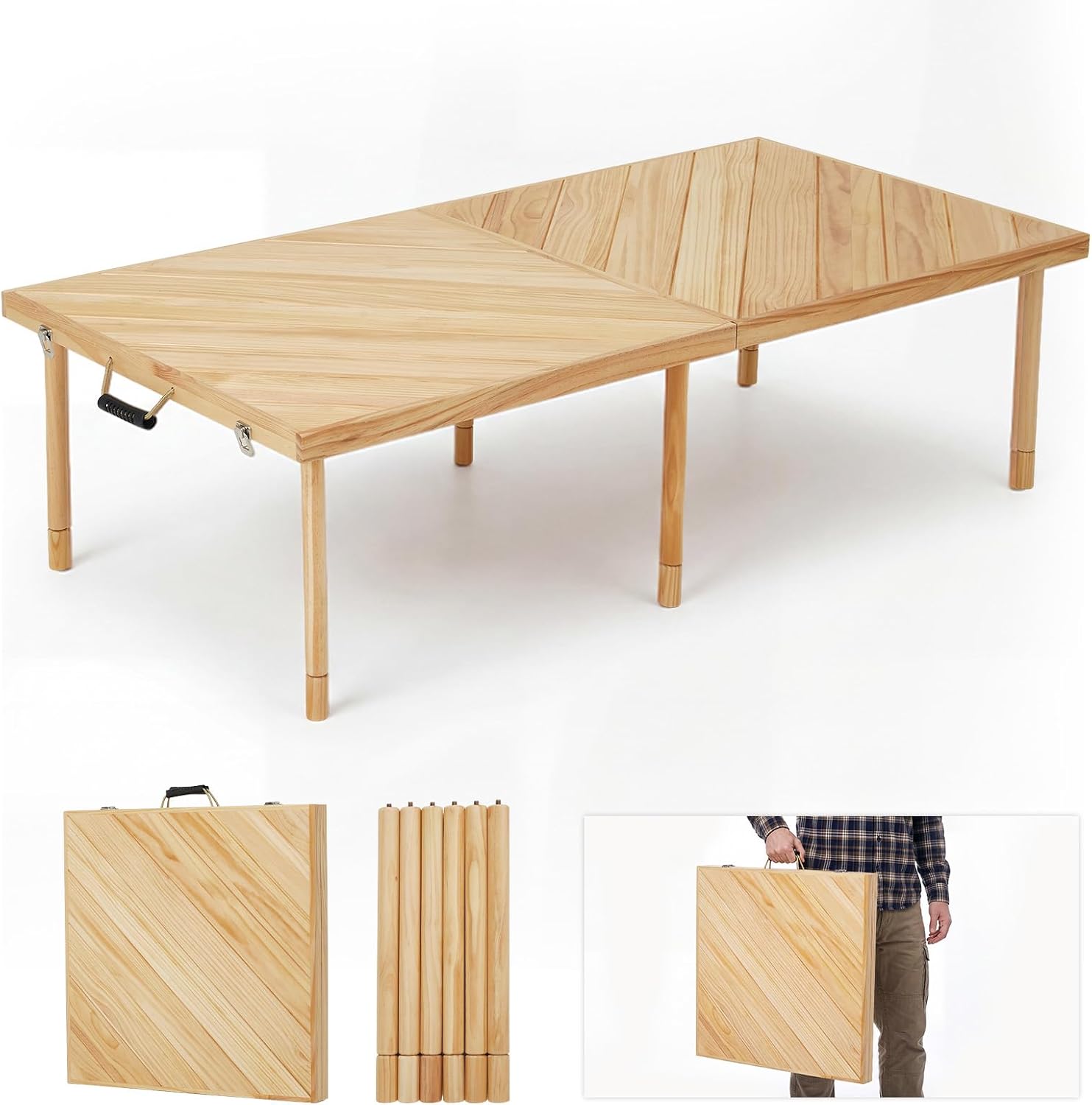 Outdoor Furniture Usa - Tavolo da Picnic Pieghevole da Esterno