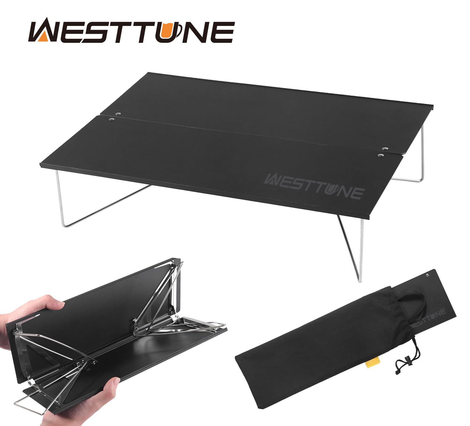 Outdoor Furniture Usa - WESTTUNE Mini tavolo da campeggio compatto